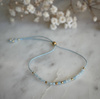 Birthstone Bracelet for March Gold-Plated Silver