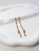 3 cm gold-plated, faceted hoop earrings