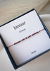 Birthstone Bracelet for January Silver