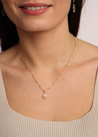 Necklace made of natural stones dendritic agate gold-plated toggle with a pendant