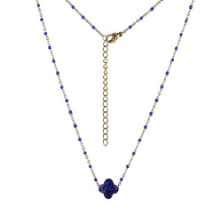 Necklace made of natural stones dendritic agate gold-plated toggle with a pendant