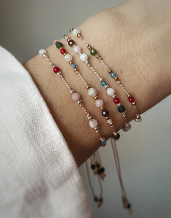 Bracelet with the zodiac sign Cancer gilded balls