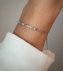 Birthstone Bracelet for March Gold-Plated Silver