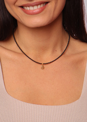 Necklace made of natural spinel stones