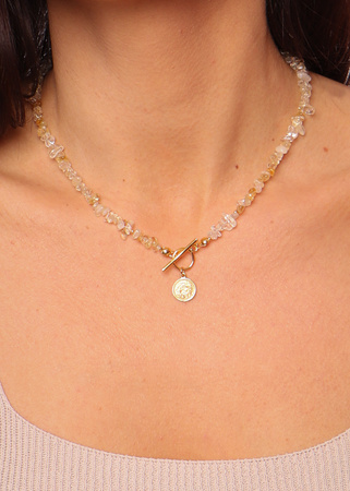 Naszyjnik cytryn toggle z zawieszką