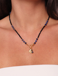 Necklace made of natural spinel stones