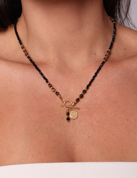 Necklace made of natural spinel stones