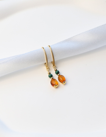 3 cm gold-plated, faceted hoop earrings