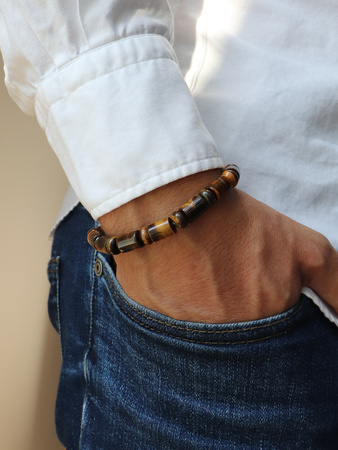 Bransoletka męska - tygrysie oko