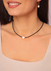 Necklace made of natural spinel stones