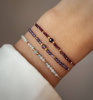 Birthstone Bracelet for March Gold-Plated Silver