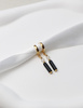 3 cm gold-plated, faceted hoop earrings