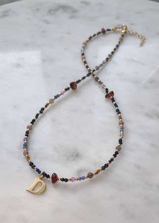 Naszyjnik Znak Zodiaku Panna Kamienie Naturalne z Zawieszką