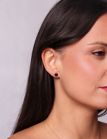 3 cm gold-plated, faceted hoop earrings