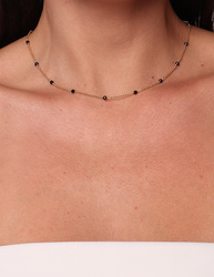 Necklace made of natural stones dendritic agate gold-plated toggle with a pendant