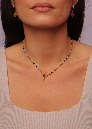 Naszyjnik Znak Zodiaku Waga Kamienie Naturalne Toggle