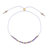 Birthstone Bracelet for February Gold-Plated Silver