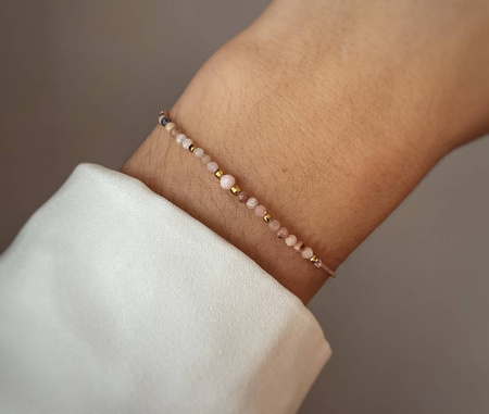 Bransoletka Kamień Urodzeniowy - Kwiecień pozłacana