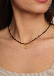 Necklace made of natural spinel stones