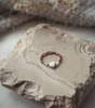 Elastic Ring Natural Stones Rose Quartz, Rhodochrosite, Mother of Pearl
