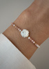Bracelet Natural Stones Rose Quartz and Rhodochrosite