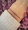 Birthstone Bracelet for October Gold-Plated Silver