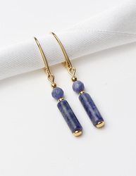 3 cm gold-plated, faceted hoop earrings