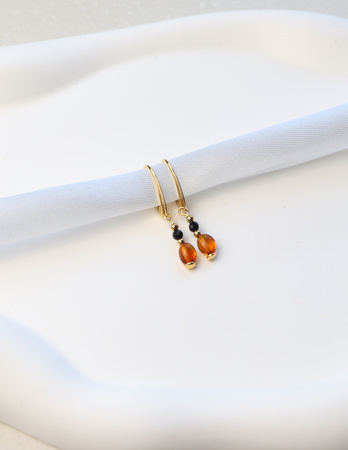 3 cm gold-plated, faceted hoop earrings