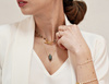 Birthstone Bracelet for April Gold-Plated Silver