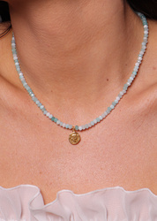 Necklace made of natural spinel stones