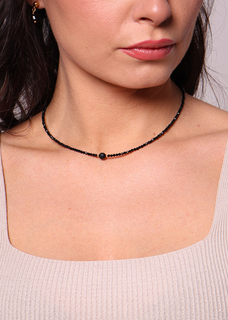 Naszyjnik czarny turmalin ochrona