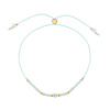 Birthstone Bracelet for March Gold-Plated Silver