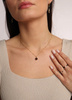 Necklace made of natural stones dendritic agate gold-plated toggle with a pendant