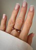 Set of Three Elastic Natural Stone Rings - Champagne Cubic Zirconia and Rhodonite