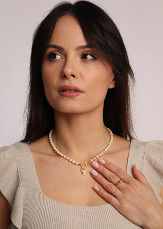 Naszyjnik z kamieni naturalnych Jaspis Toggle z zawieszką