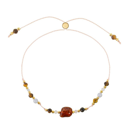 Bransoletka znak zodiaku Bliźnięta pozłacane kulki 