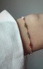 Bracelet with the zodiac sign Cancer gilded balls