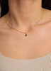 Necklace made of natural stones dendritic agate gold-plated toggle with a pendant