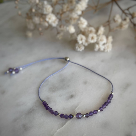 ★rosemont★ SILVER bracelet (February birthstone) RC0342 Birthstone Bracelet for February Silver February  Silver