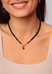 Necklace made of natural spinel stones