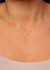 Necklace made of natural stones dendritic agate gold-plated toggle with a pendant