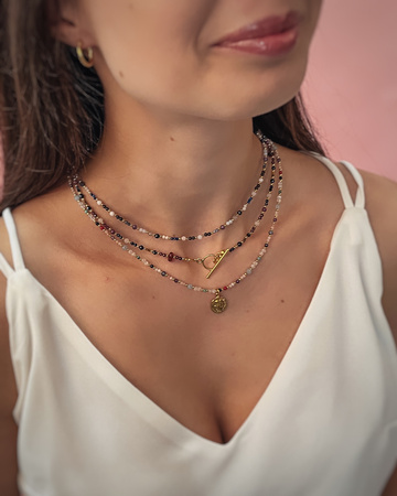 Naszyjnik Znak Zodiaku Lew Kamienie Naturalne Toggle