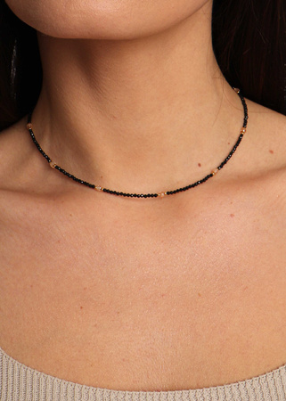 Naszyjnik z kamieni naturalnych Spinel i Cyrkonia Szampańska