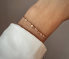 Birthstone Bracelet for April Gold-Plated Silver