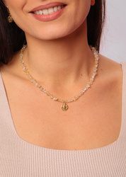 Necklace made of natural spinel stones