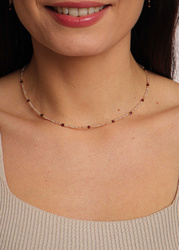 Necklace made of natural stones dendritic agate gold-plated toggle with a pendant