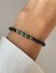 Gummi-Achat-Armband mit Hämatit - Fülle, Zuversicht, Optimismus