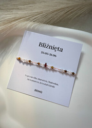 Bracelet Gemini zodiac silver balls