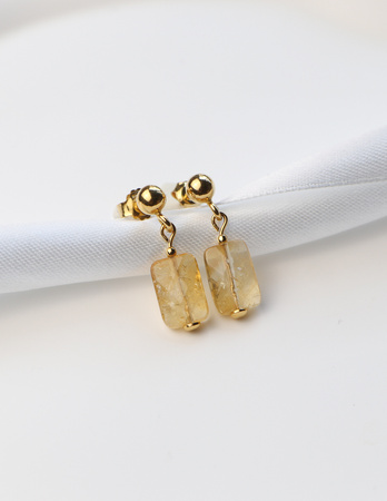 3 cm gold-plated, faceted hoop earrings