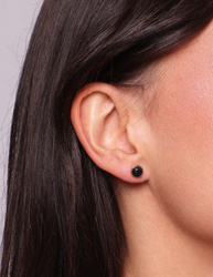 3 cm gold-plated, faceted hoop earrings